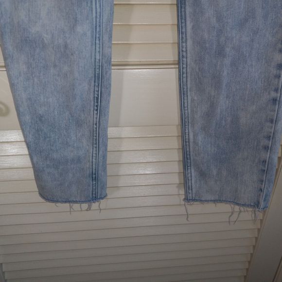 PacSun Jeans Mens Size 29X30 Stacked Skinny Destroyed Zip Pocket Raw Hem Stretch - Picture 9 of 16